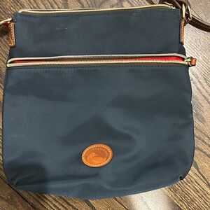 Dooney & Bourke Navy Crossbody Bag with Leather Trim